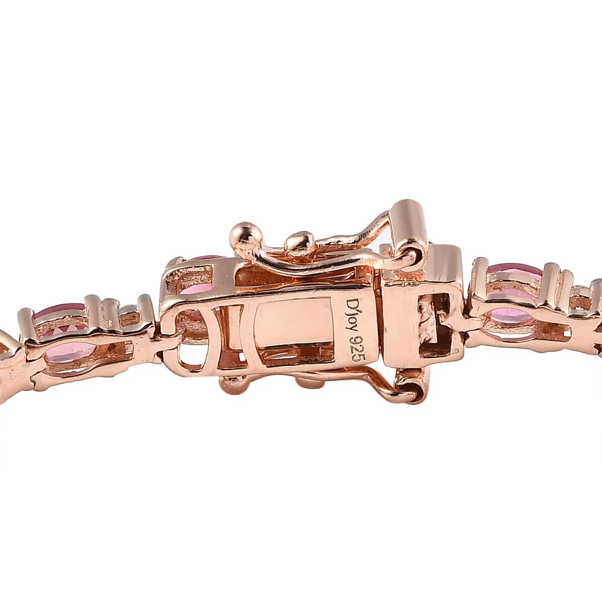 Premium Natural Calabar Pink Tourmaline and Moissanite Tennis Bracelet in Vermeil Rose Gold Over Sterling Silver (6.50 In) 5.00 ctw image number 3