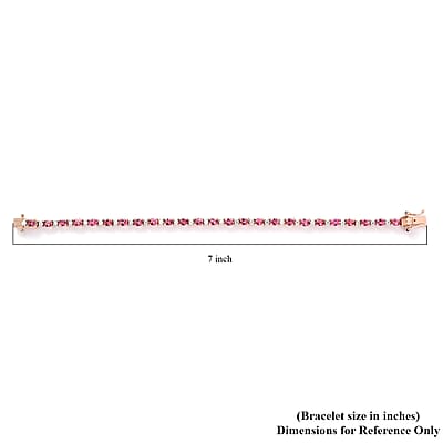 Premium Natural Calabar Pink Tourmaline and Moissanite Tennis Bracelet in Vermeil Rose Gold Over Sterling Silver (6.50 In) 5.00 ctw