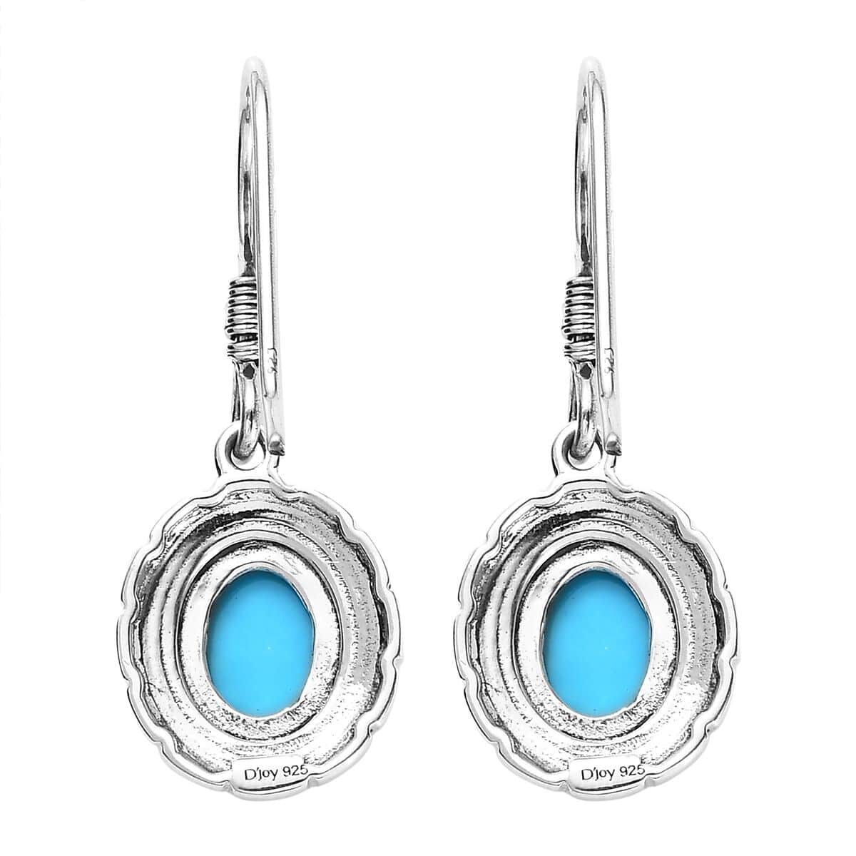 Artisan Crafted Sleeping Beauty Turquoise Dangle Earrings in Sterling Silver 2.35 ctw image number 4