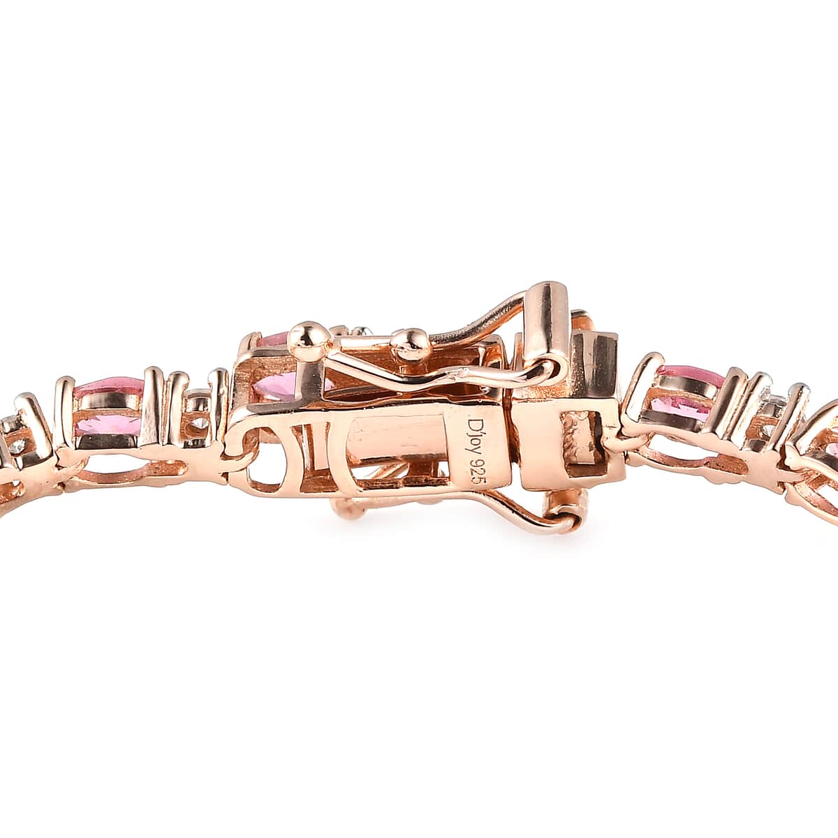 Premium Natural Calabar Pink Tourmaline and Moissanite Tennis Bracelet in Vermeil Rose Gold Over Sterling Silver (7.25 In) 5.60 ctw image number 3