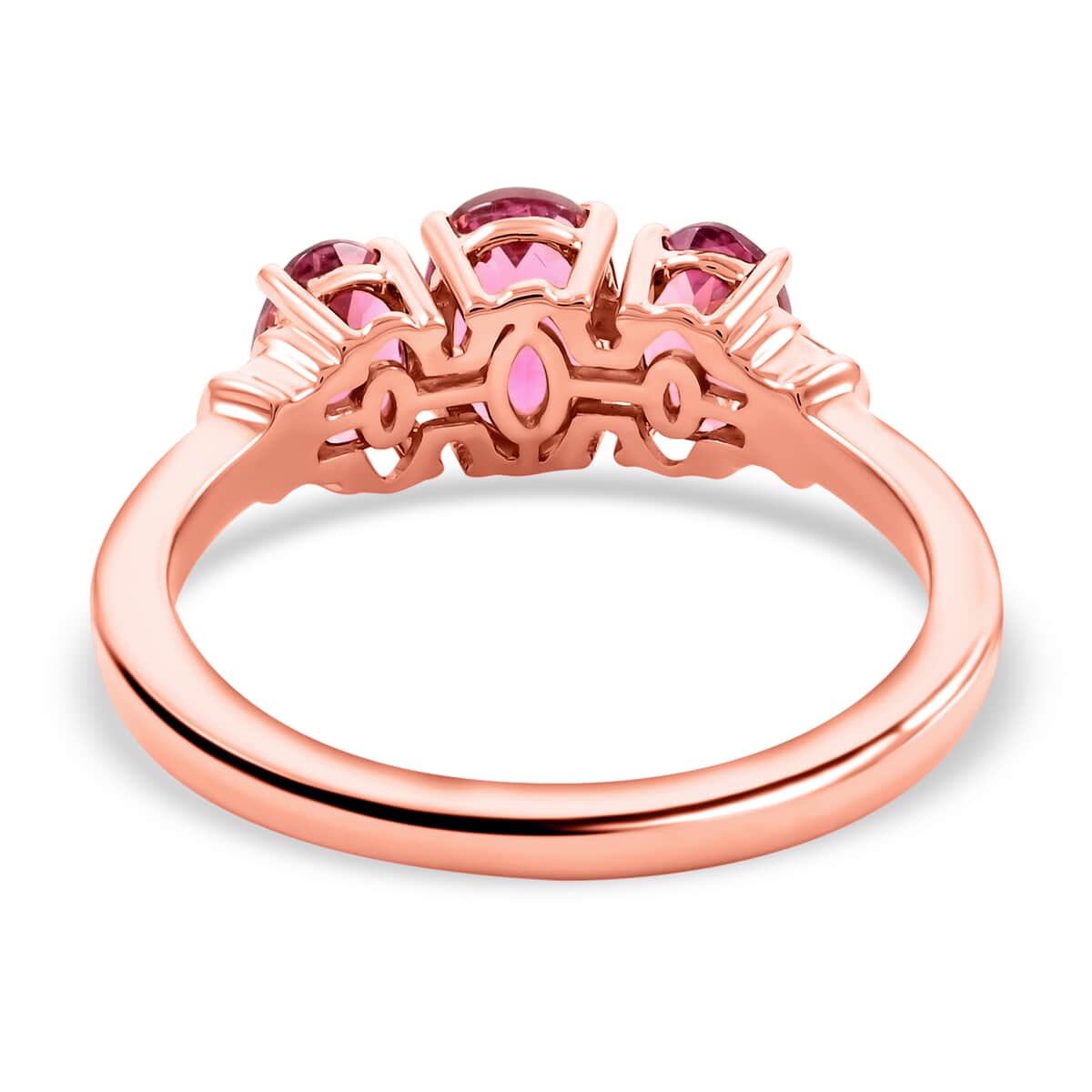 Luxoro 14K Rose Gold AAA Natural Calabar Pink Tourmaline and G-H I3 Diamond Ring (Size 5.0) 1.75 ctw (Del. 7-10 Days) image number 4