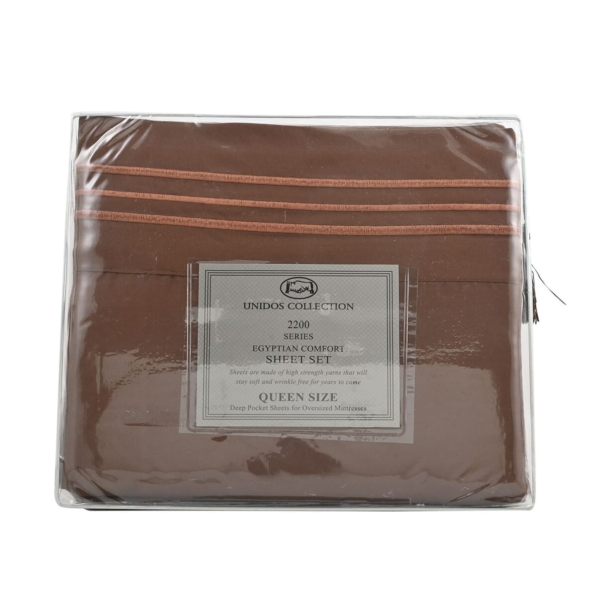 2200 Series 80 GSM Brown Microfiber 4pc Sheet Set  -King image number 3