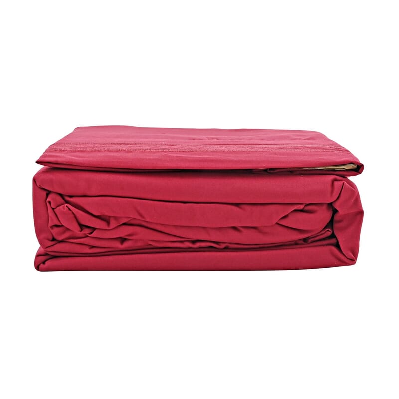 2200 Series 80 GSM Burgundy Microfiber 4pc Sheet Set -King