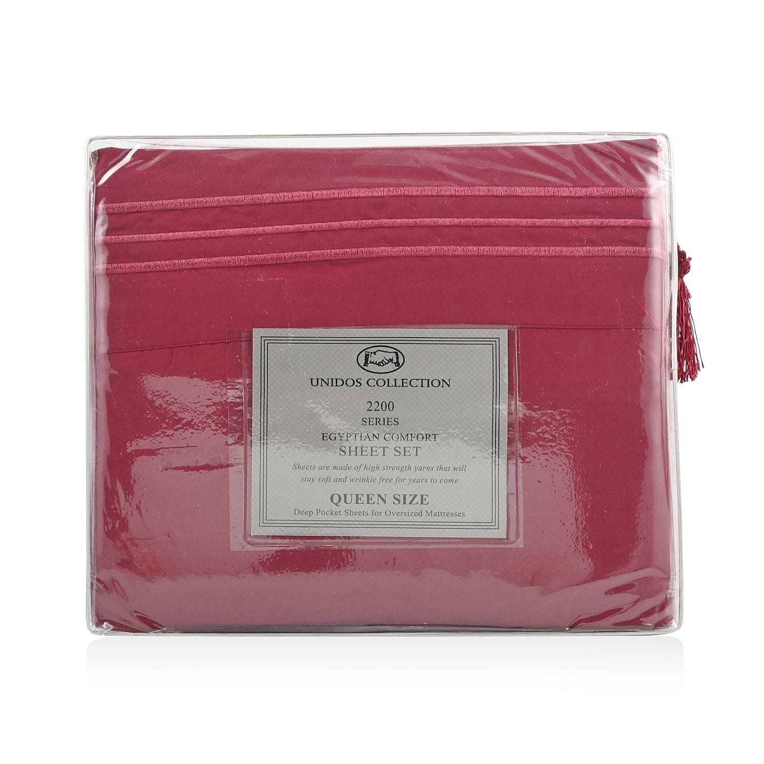 2200 Series 80 GSM Burgundy Microfiber 4pc Sheet Set -King