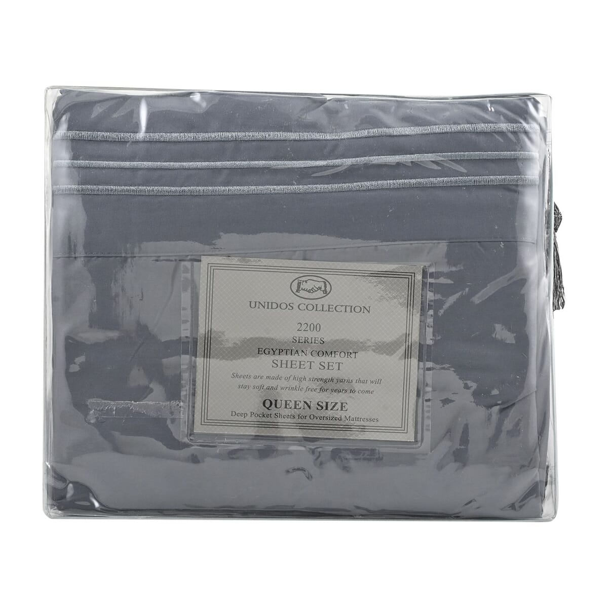 2200 Series 80 GSM Grey Microfiber 4pc Sheet Set -Queen image number 3