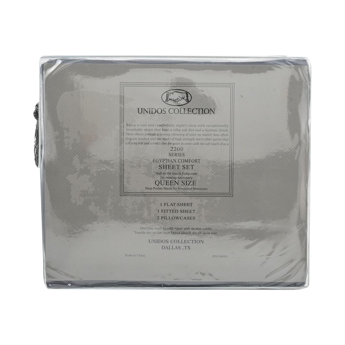 2200 Series 80 GSM Grey Microfiber 4pc Sheet Set -Queen image number 4