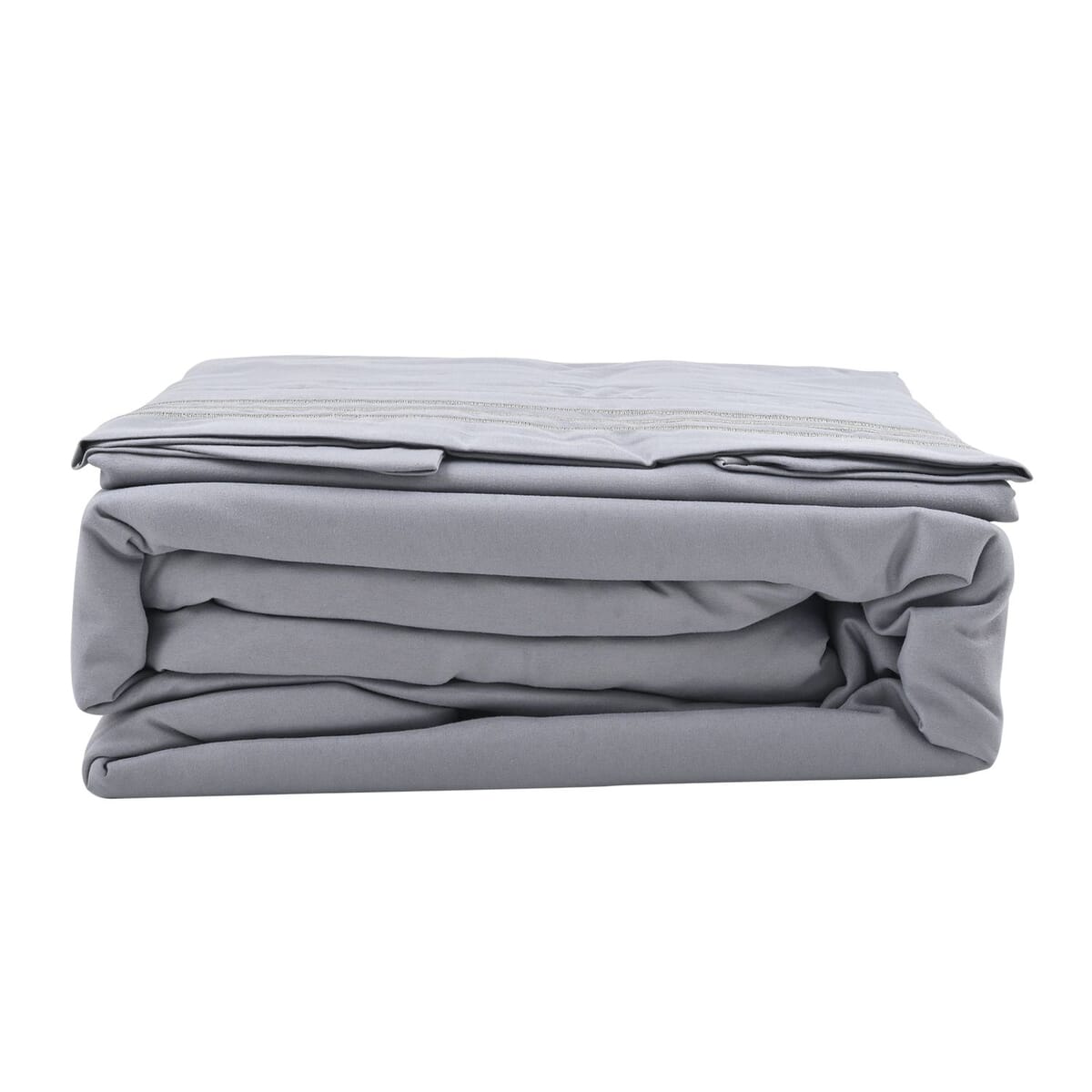 2200 Series 80 GSM Light Gray Microfiber 4pc Sheet Set -Queen image number 0