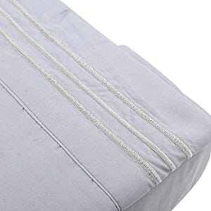 CLOSEOUT 2200 Series 85 GSM 16 Pocket Light Gray Microfiber 4pc Sheet Set -Queen