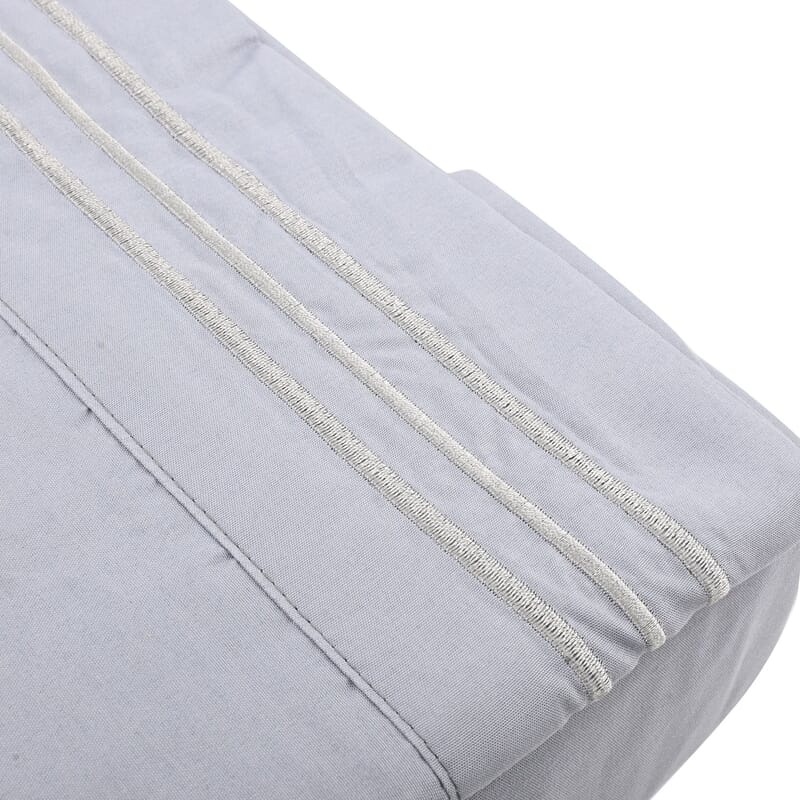 CLOSEOUT 2200 Series 85 GSM 16 Pocket Light Gray Microfiber 4pc Sheet Set -Queen