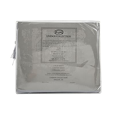 CLOSEOUT 2200 Series 85 GSM 16 Pocket Light Gray Microfiber 4pc Sheet Set -Queen
