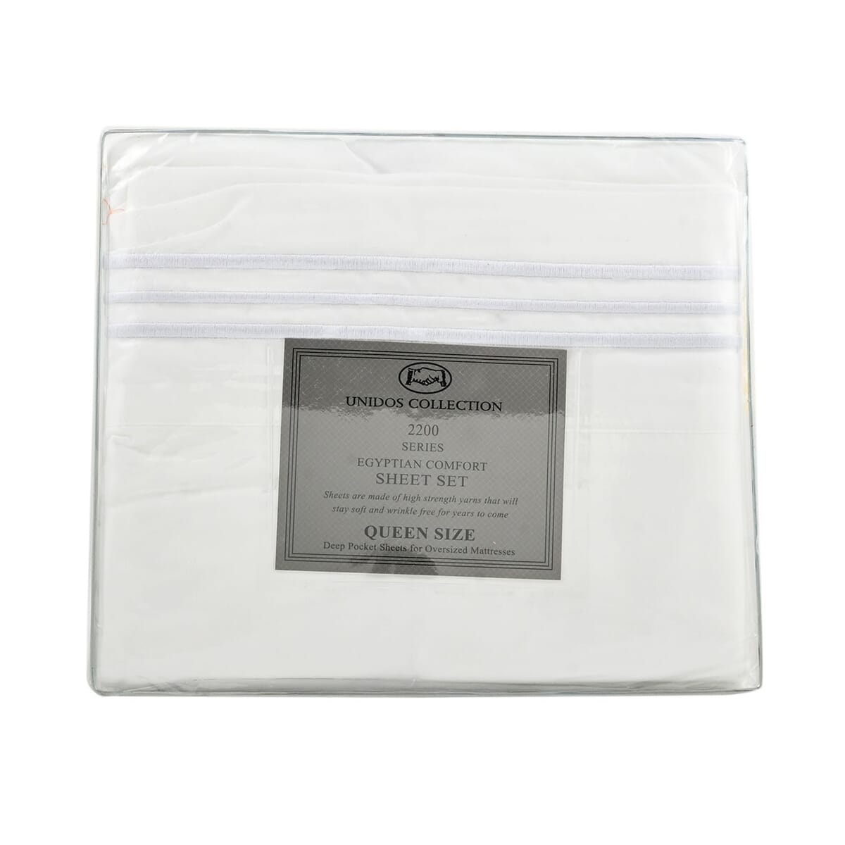 2200 Series 80 GSM Ivory Microfiber 4pc Sheet Set -Queen image number 3
