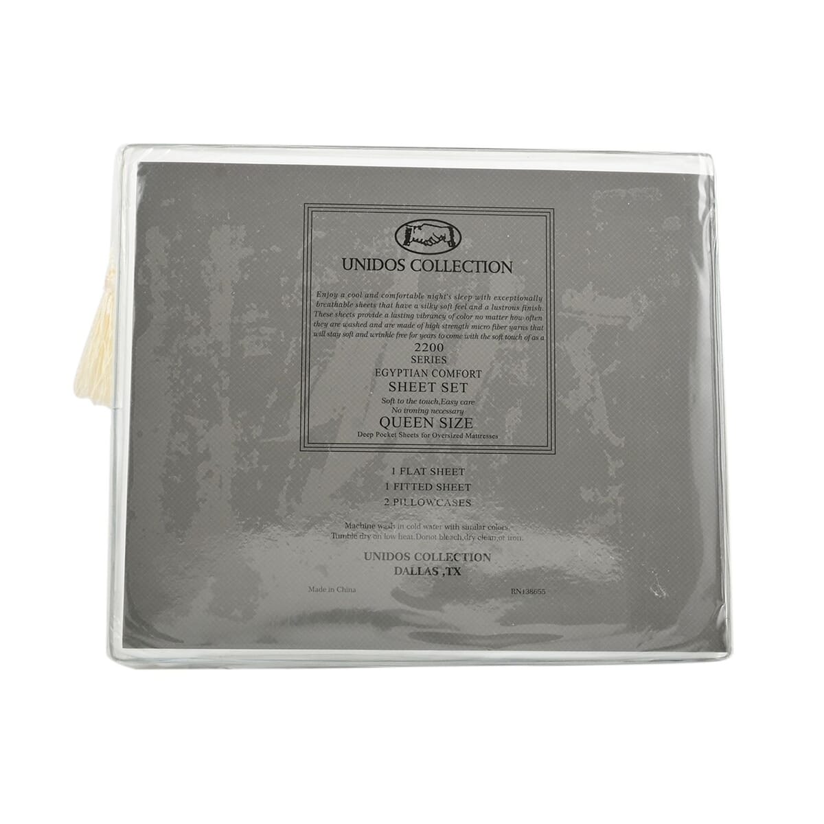 2200 Series 80 GSM Ivory Microfiber 4pc Sheet Set -Queen image number 4