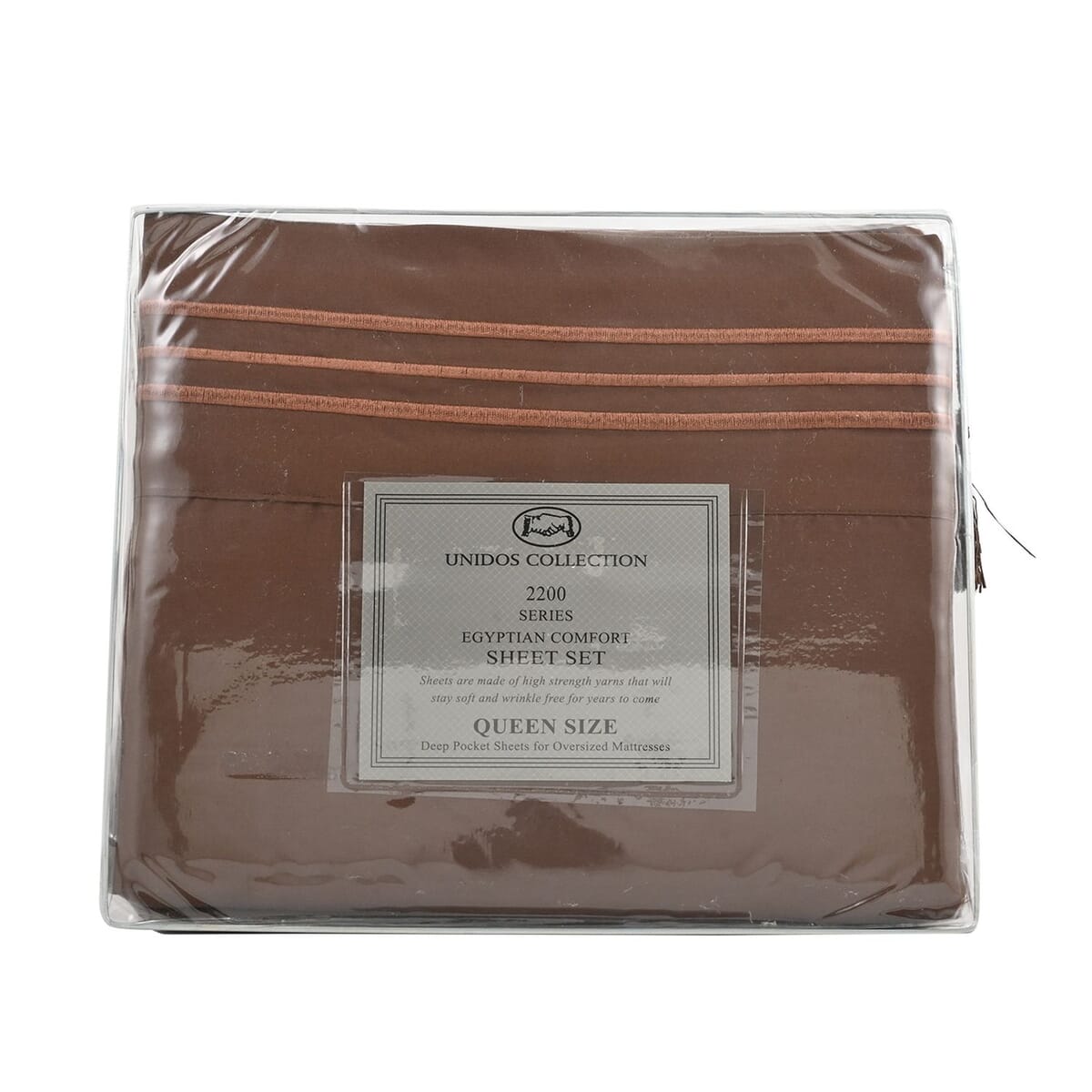 2200 Series 80 GSM Brown Microfiber 4pc Sheet Set -Queen image number 3