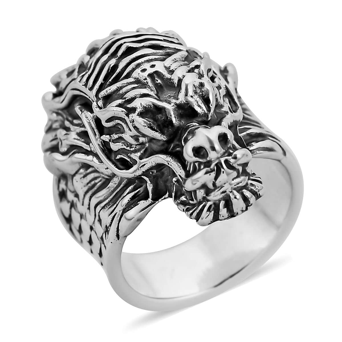 Bali Legacy Sterling Silver Dragon Men's Ring (Size 14.0) 25.50 Grams image number 0