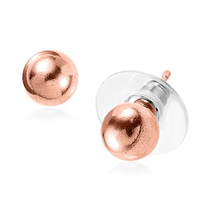 D'Joy Solitaire Stud Earrings in 14K Rose Gold Over Sterling Silver 1.55 Grams