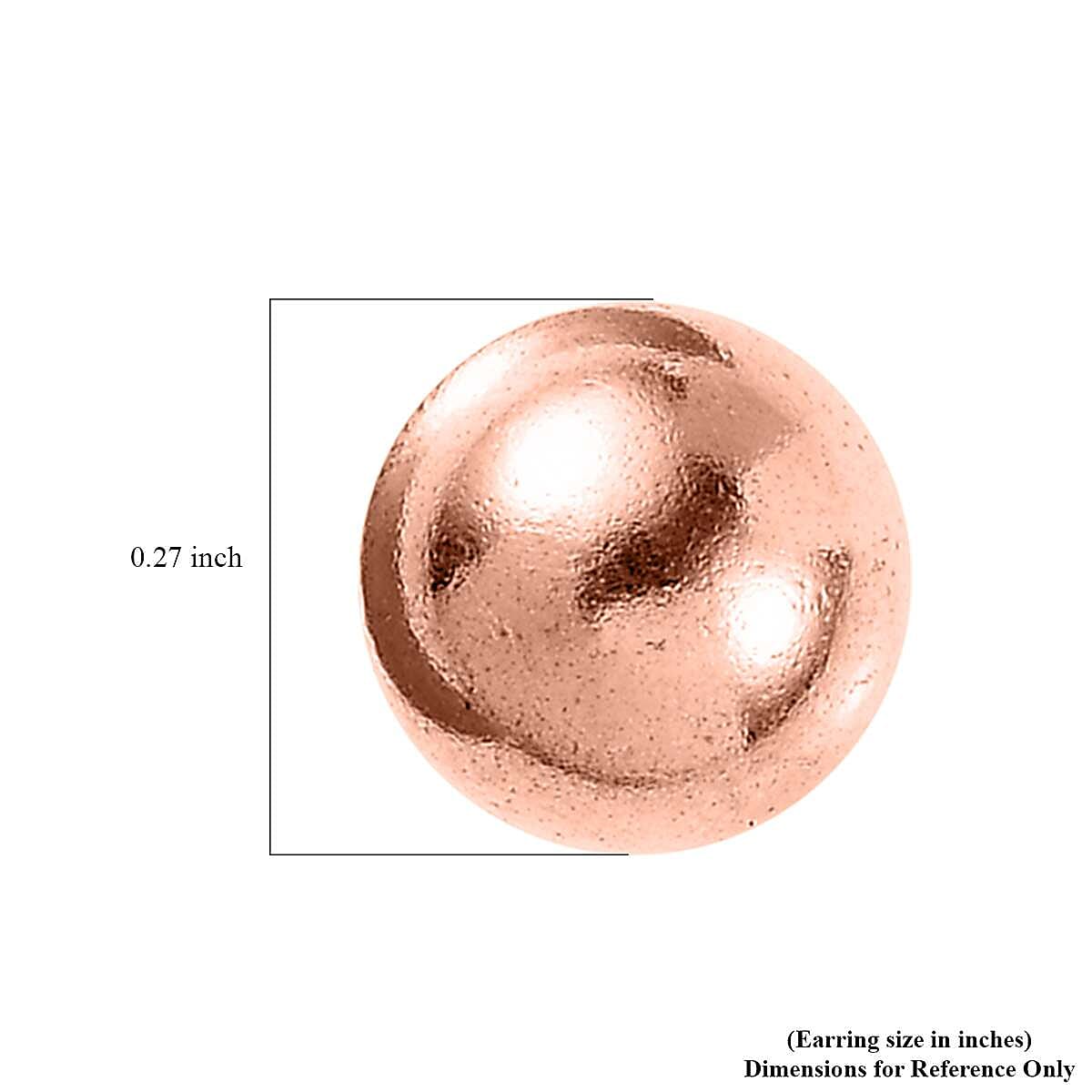 D'Joy Solitaire Stud Earrings in 14K Rose Gold Over Sterling Silver 1.55 Grams image number 4