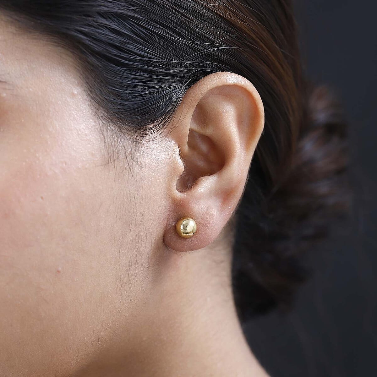 D'Joy Stud Earrings in 14K Yellow Gold Over Sterling Silver 1.55 Grams image number 2