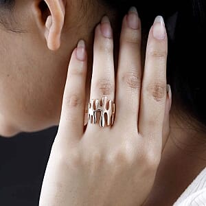 Vermeil RG Over Sterling Silver Ring (Size 5.5) 6.95 g