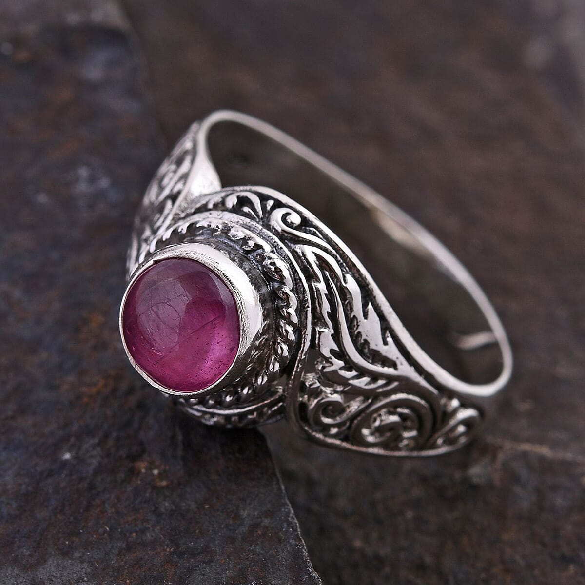 Bali Legacy African Ruby (FF) Ring in Sterling Silver (Size 8.0) 1.50 ctw image number 1