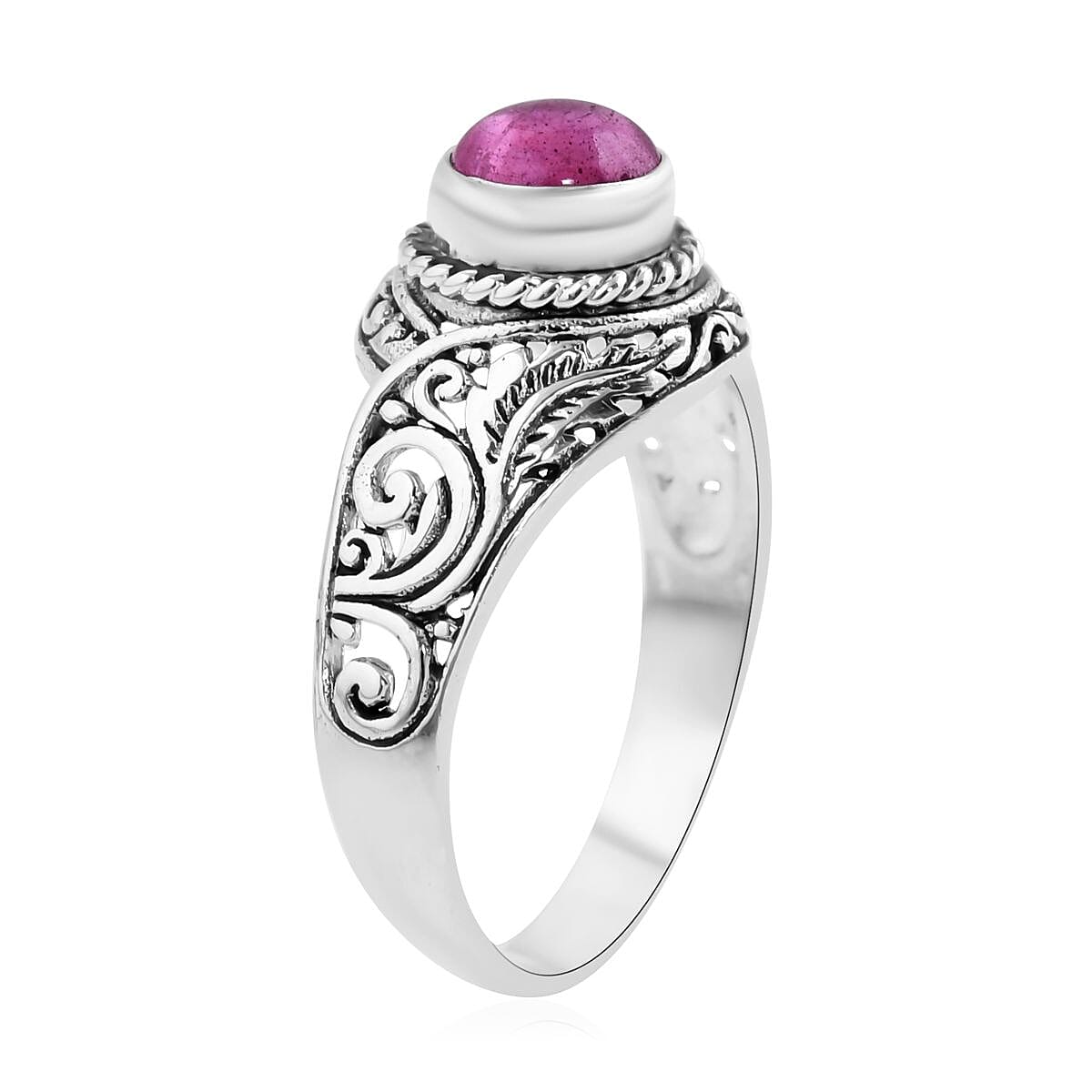 Bali Legacy African Ruby (FF) Ring in Sterling Silver (Size 8.0) 1.50 ctw image number 3