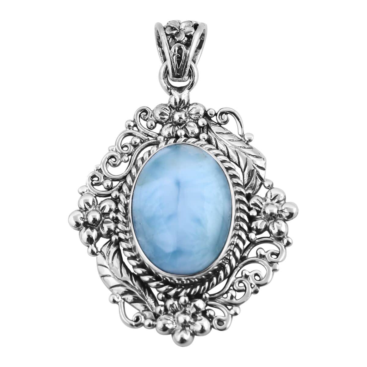 Bali Legacy Larimar Pendant in Sterling Silver 12.75 ctw image number 0