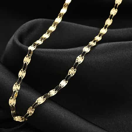 Buy Double Sunburst Petali Italian 14K Yellow Gold Chain Necklace 18 ...