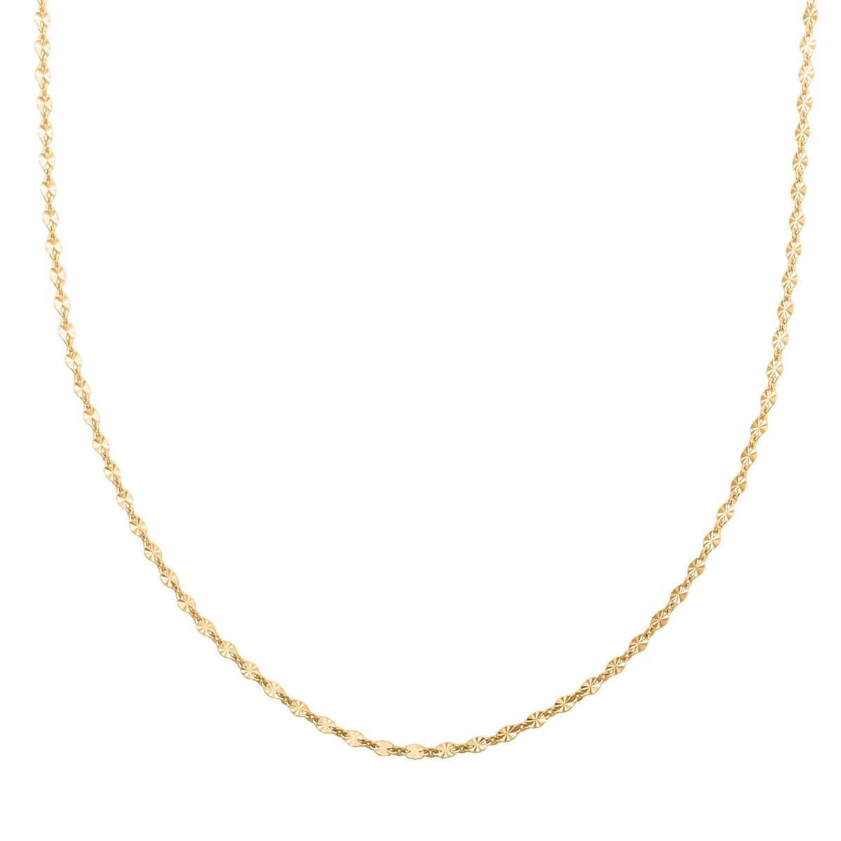 Diamond-cut Petali Italian 14K Yellow Gold Chain Necklace 20 Inches 2.20 Grams image number 0