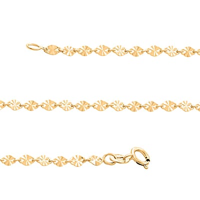 Diamond-cut Petali Italian 14K Yellow Gold Chain Necklace 20 Inches 2.20 Grams