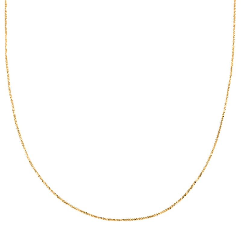 Margherita Italian Chain Necklace with Slider in 14K Yellow Gold 3.35 Grams 24 Inches