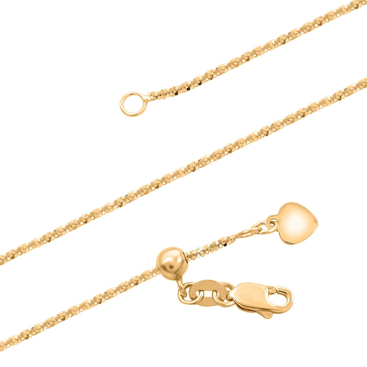 Margherita Italian Chain Necklace with Slider in 14K Yellow Gold 3.35 Grams 24 Inches image number 2