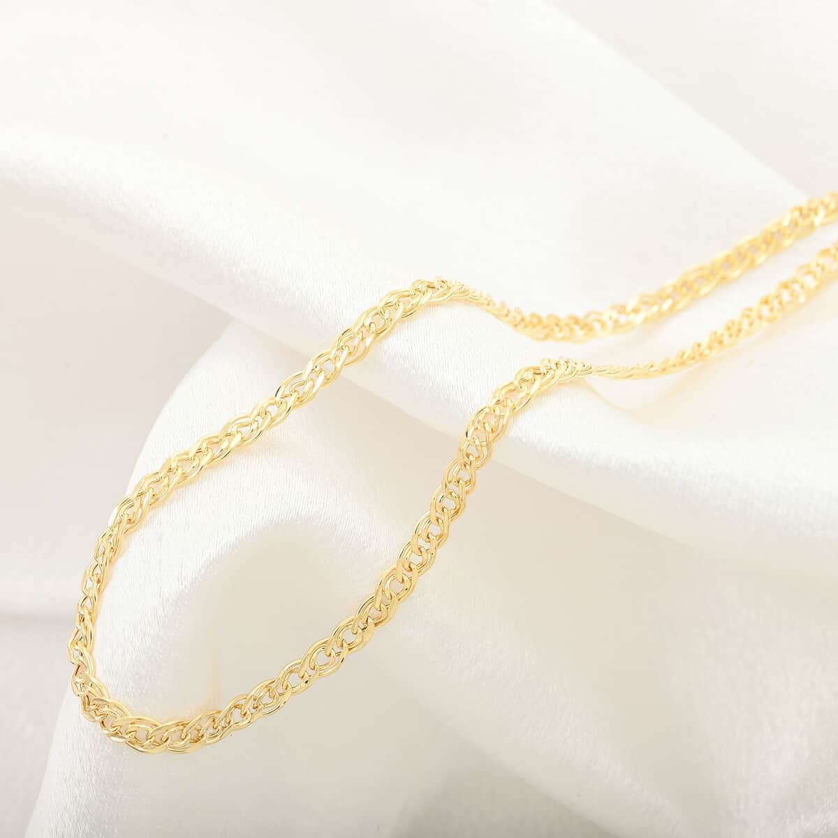 Intreccio Spirali Italian 10K Yellow Gold Chain Necklace 18 Inches 2.60 Grams image number 1