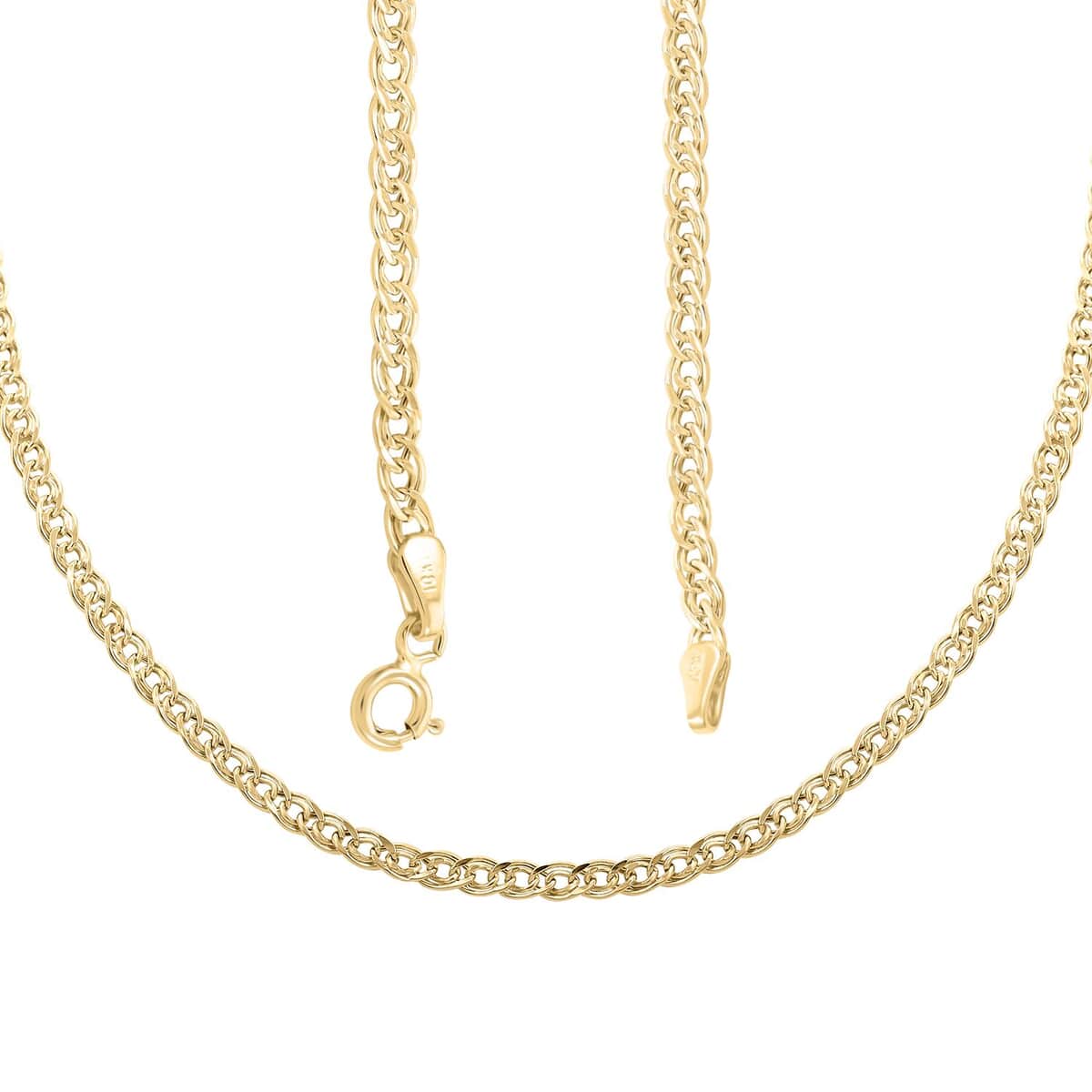 Buy Intreccio Spirali Italian 10K Yellow Gold Chain Necklace 18 Inches ...