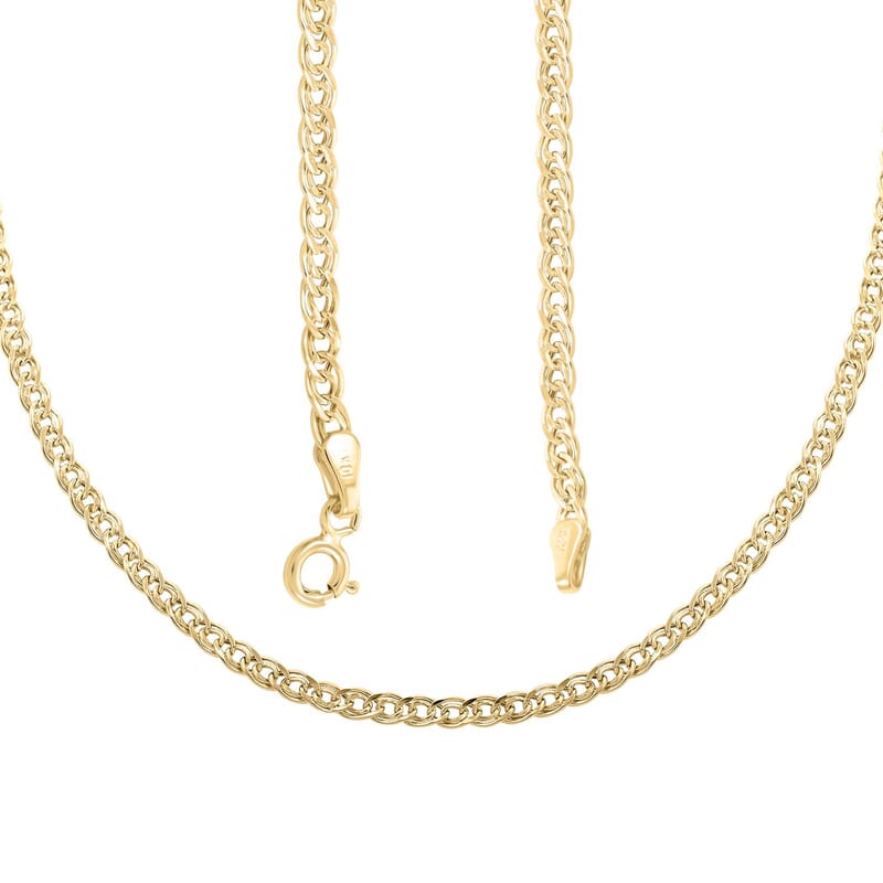 Intreccio Spirali Italian 10K Yellow Gold Chain Necklace 18 Inches 2.60 Grams