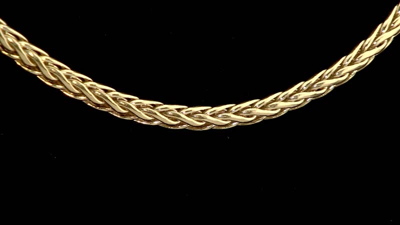 Spiga Italian 10K Yellow Gold 2mm Chain Necklace 18 Inches 3.0 Grams