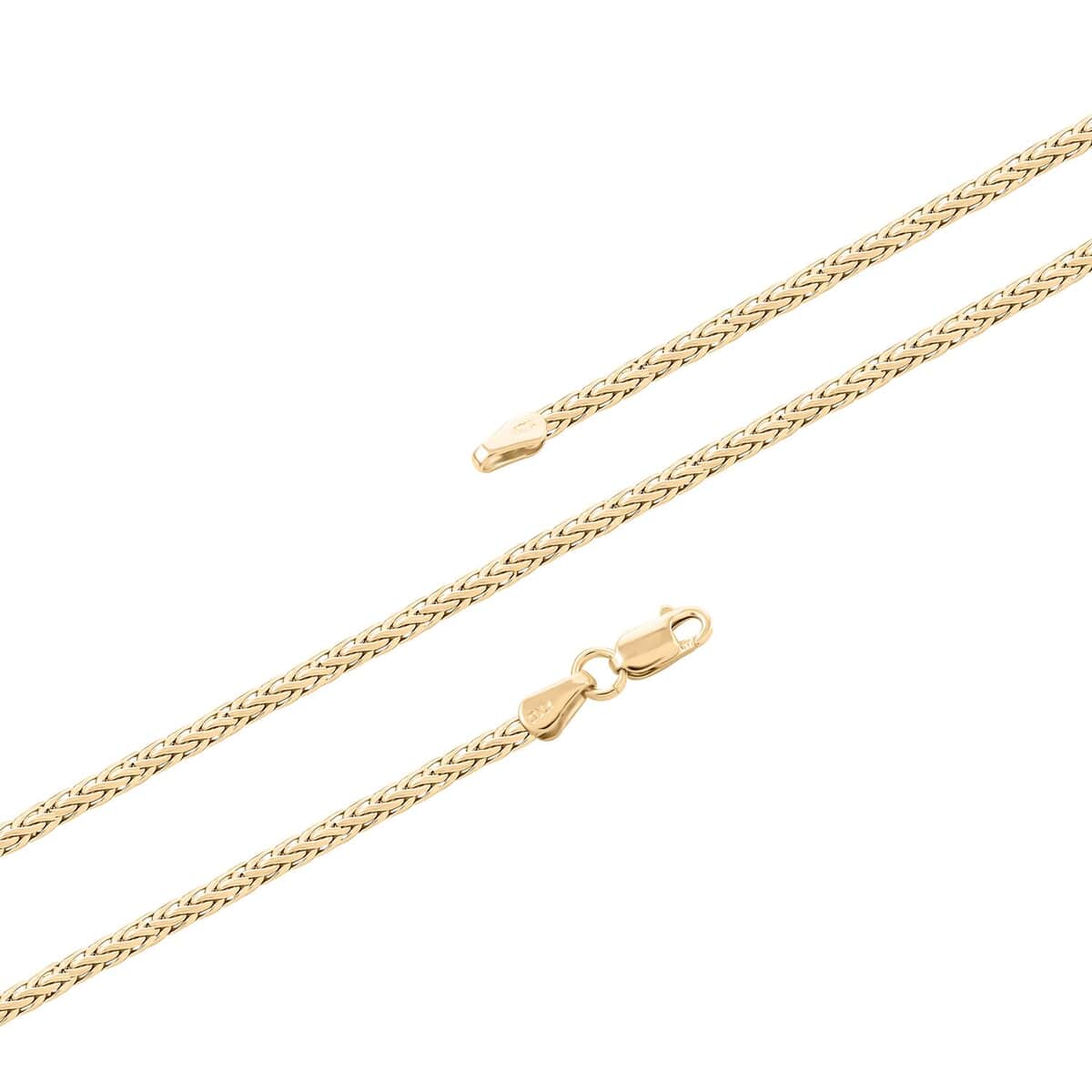 Spiga Italian 10K Yellow Gold 2mm Chain Necklace 18 Inches 3.0 Grams image number 2