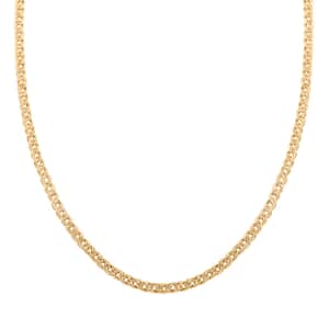 Double Intrecci Italian 10K Yellow Gold Chain Necklace 18 Inches 3.90 Grams