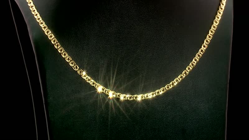 Double Intrecci Italian 10K Yellow Gold Chain Necklace 18 Inches 3.90 Grams