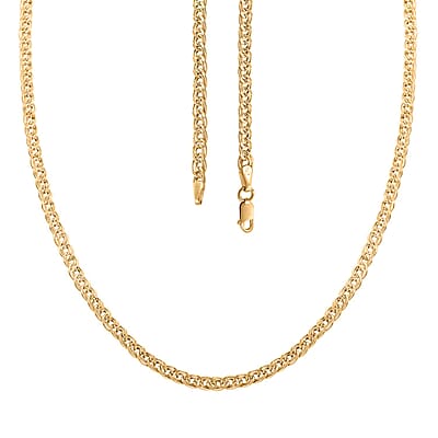 Double Intrecci Italian 10K Yellow Gold Chain Necklace 18 Inches 3.90 Grams