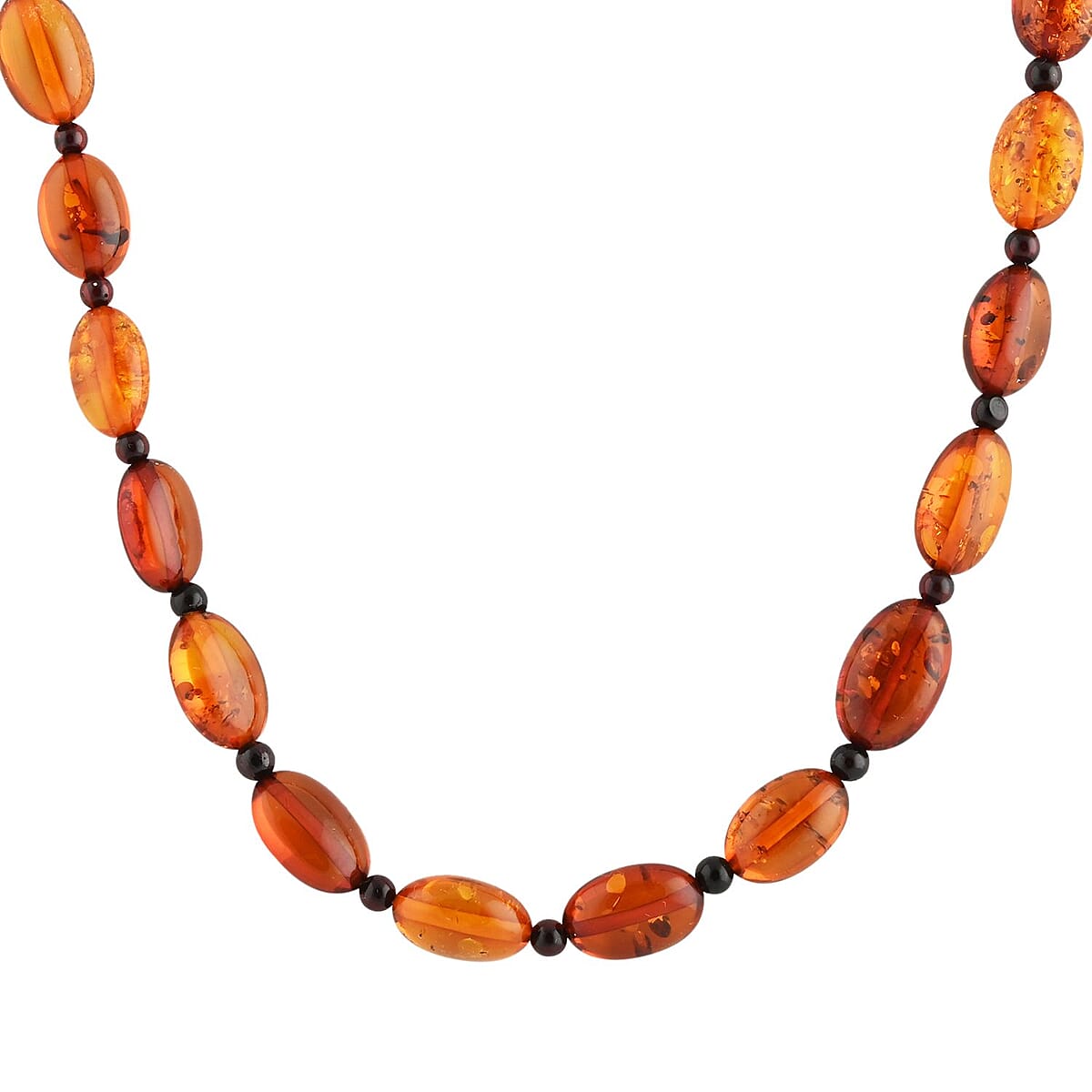 Baltic Amber Necklace 20 Inches in Sterling Silver image number 1