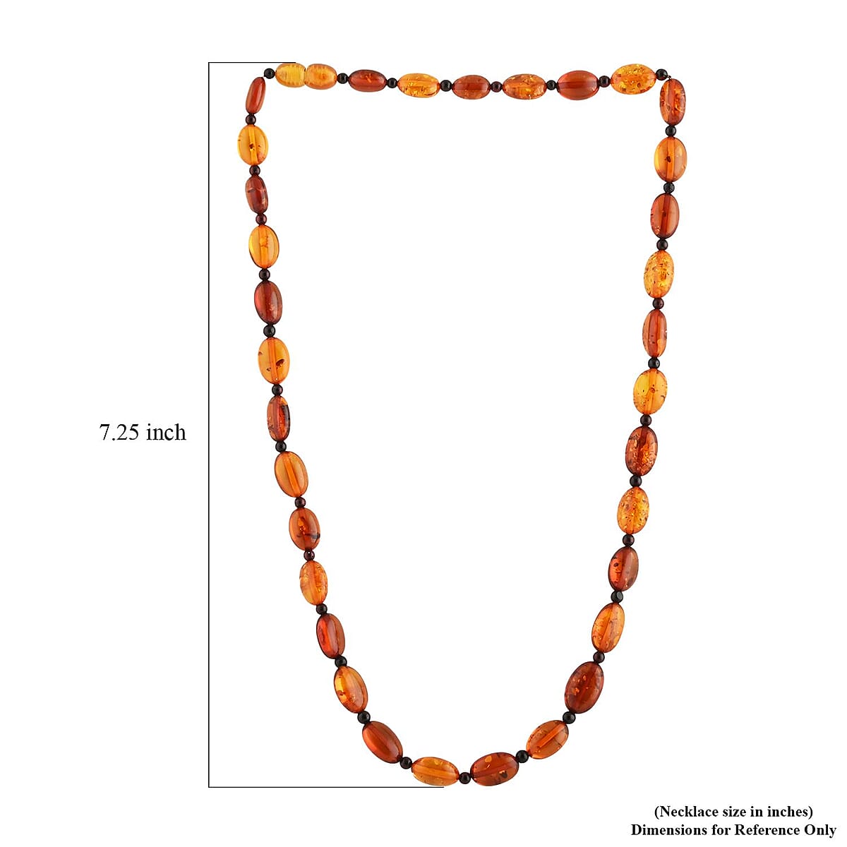 Baltic Amber Necklace 20 Inches in Sterling Silver image number 2