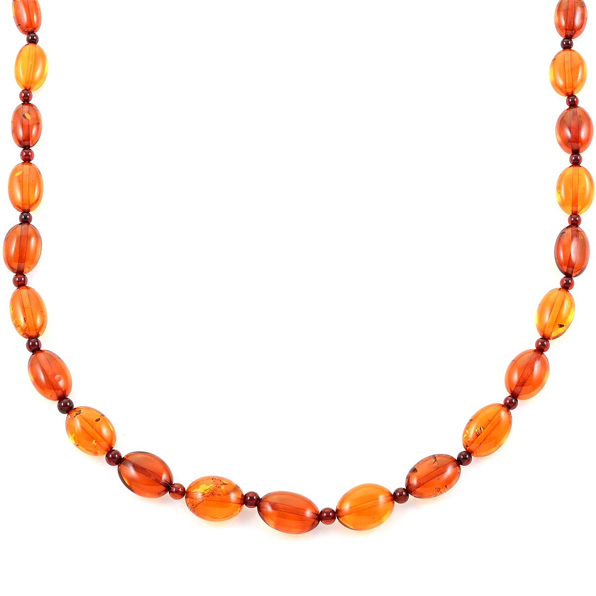 Baltic Amber Necklace 20 Inches in Sterling Silver image number 2
