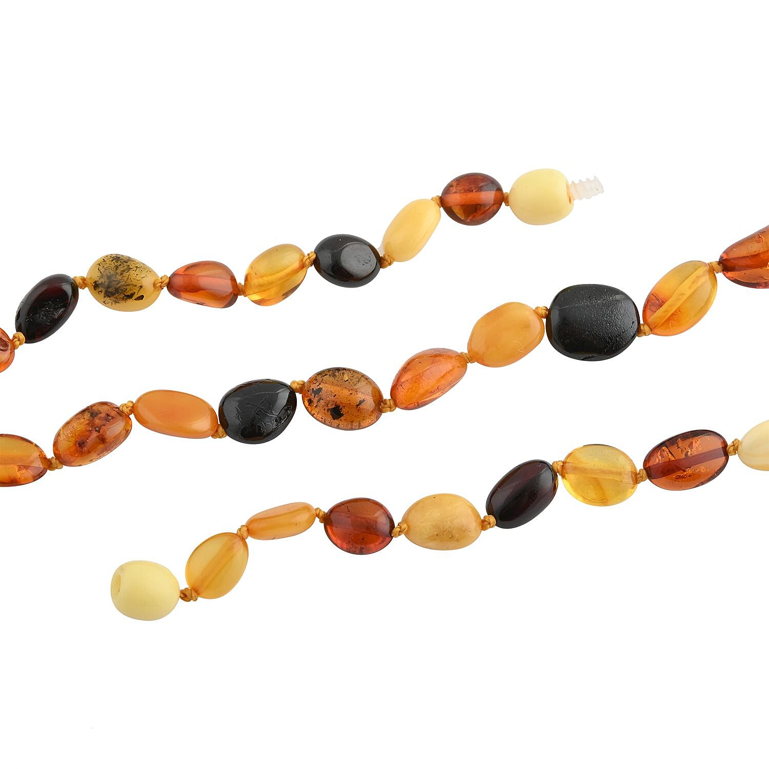 Baltic Multi Shades Amber Necklace 24 Inches