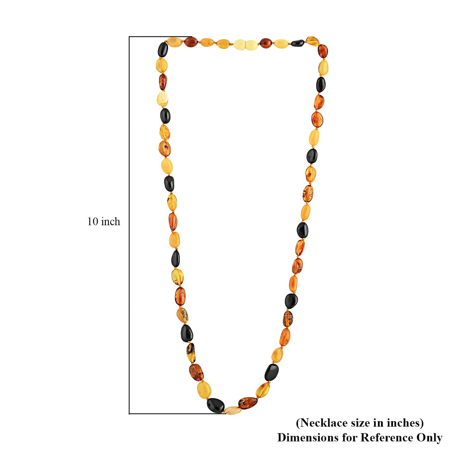 Baltic Multi Shades Amber Necklace 24 Inches