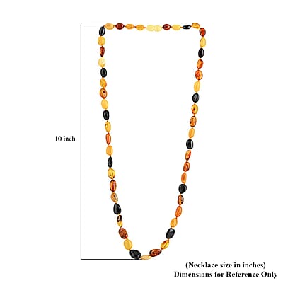 Baltic Multi Shades Amber Necklace 24 Inches