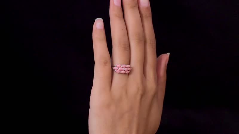 Oregon Sunrise Peach Opal Ring in Platinum Over Sterling Silver (Size 10.0) 1.85 ctw