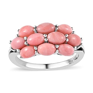 Oregon Sunrise Peach Opal Ring in Platinum Over Sterling Silver (Size 8.0) 1.85 ctw