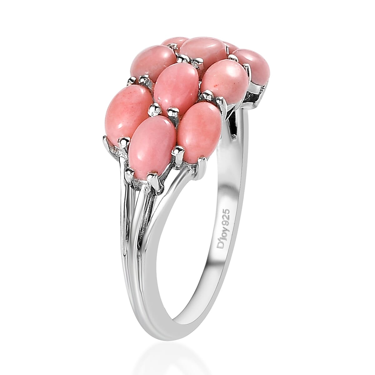 Oregon Sunrise Peach Opal Ring in Platinum Over Sterling Silver (Size 8.0) 1.85 ctw image number 3