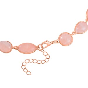 Galilea Rose Quartz 160.00 ctw Necklace 18-20 Inches in Rosetone