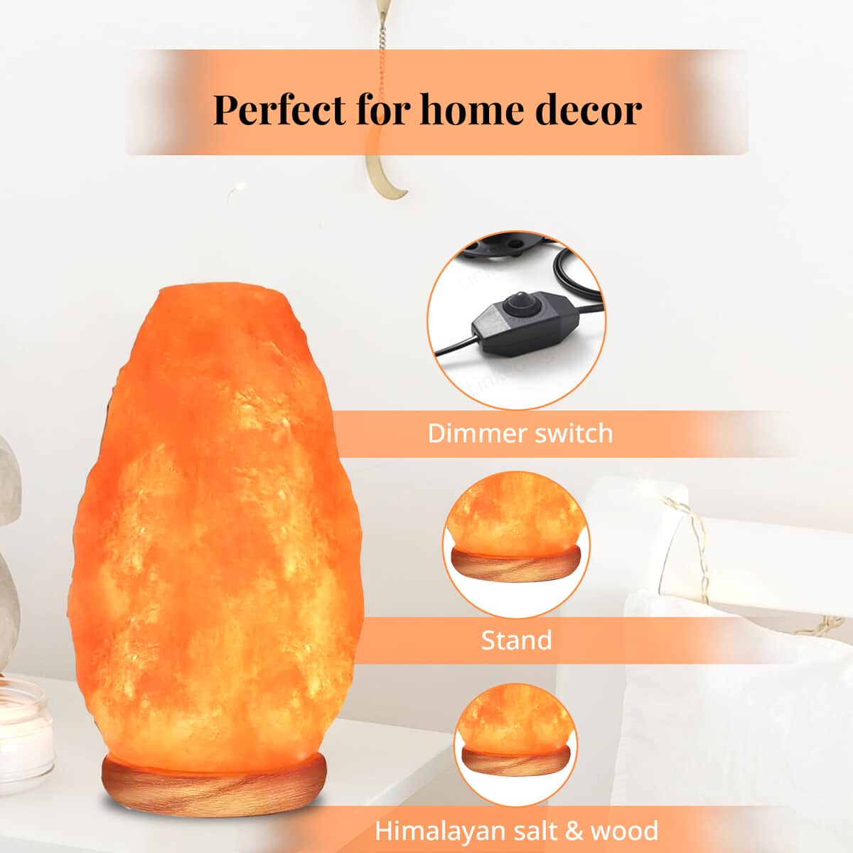 Natural Himalayan Pink Salt Lamp - Medium image number 1