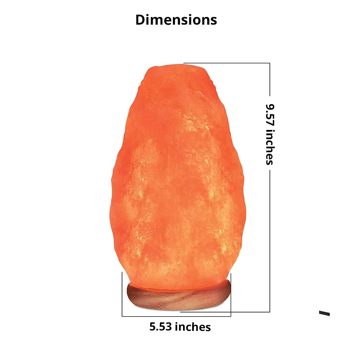 Natural Himalayan Pink Salt Lamp - Large (5.53"x5.53"x9.57") image number 5